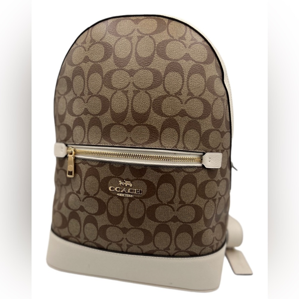 Coach Brown and Cream Women’s Backpack